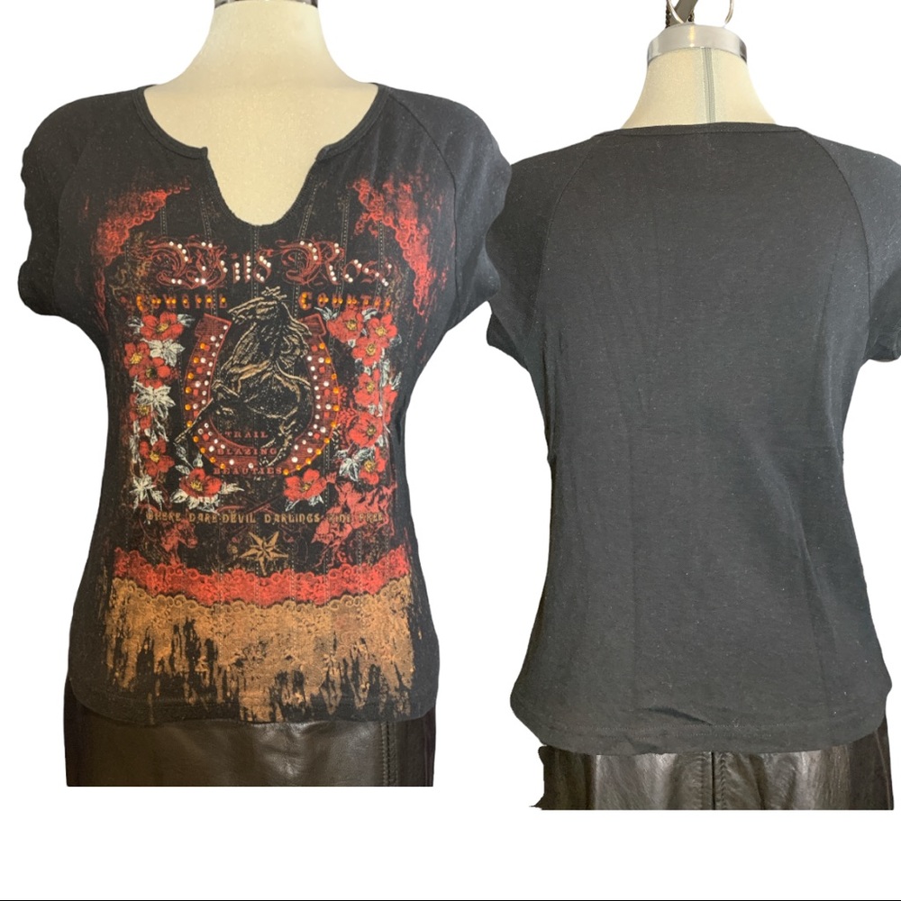 Creative Apparel Black  Short Sleeves T-shirt Size M